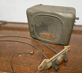 Vintage Motorola Car Radio System Speaker, Cord & Tuner Receiver