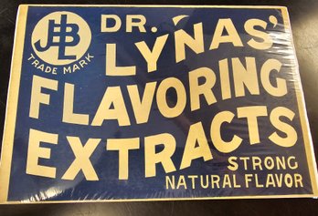 Paper Advertising Piece Dr. Lynas Flavoring Extract 14' By 9.5'