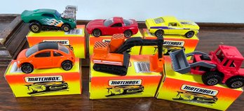 6 Match Box Cars Lot 1/64 Scale New Old Stock In Original Boxes