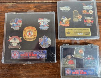 3 Red Sox 2004 World Series Champions Pin Collections