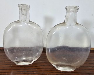 Pair Of Antique Glass Apothecary Medicine Bottles