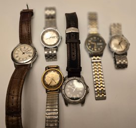 Lot Of 6 Vintage Timex Men's Wrist Watches