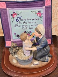 Amish Heritage Collection Bath Time Heart Mothers Willitts Figurine Quilt 1995 Limited 30062