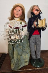 Buyers Choice Carolers Woman With Birdcage & Man Playing Accordion