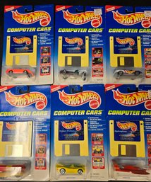 6 Vintage 1995 Hot Wheels Computer Cars