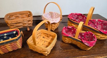 Lot Of 6 Small Longaberger Baskets