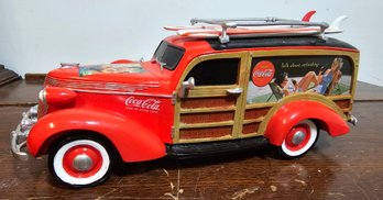 Coca-cola Ceramic Woodie Wagon Limited Edition Ceramic Advertising Car