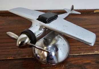Vintage Art Deco Hamilton Chrome Airplane Tabletop Lighter