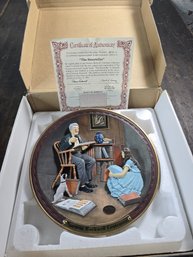 Norman Rockwell Centennial The Storyteller 3D Collectors Plate