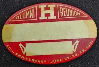 1941 Harvard Alumni Reunion Button Pinback