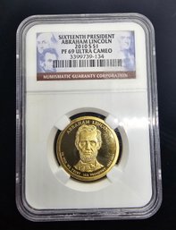 2010-S Abraham Lincoln Presidential $1 Dollar NGC PF 69 Ultra Cameo Nice Coin!