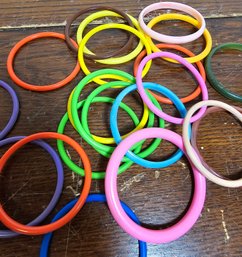 Colorful Lot Of 20 Bangle Bracelets