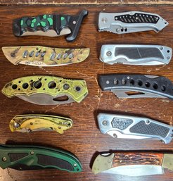 Lot Of 10 Pocketknives Locking Blades