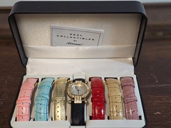 Real Collectibles By Adrienne Watch 6 Interchangeable Leather Bands