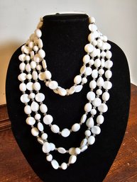 5 Vintage White Lucite Necklaces