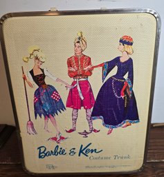 Vintage 1964 Barbie & Ken Doll Costume Case Little Theatre Dress Up Cream Waffle Case