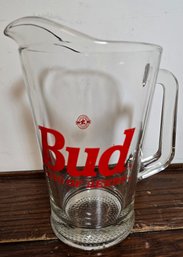 Glass Budweiser Beer Bar Pitcher