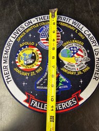Large 12' X12' Round NASA Fallen Heroes Patch