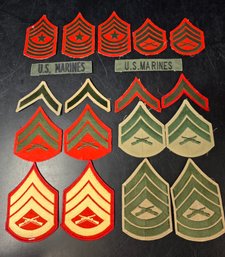 Lot Of Marine Corps Uniform Rank Patches