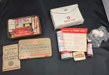 2 Vintage Boy Scouts BSA 1st Aid Kits