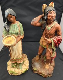 Pair Of Indian Statue Figures