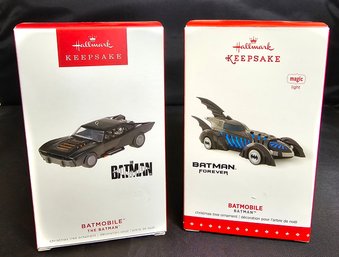 2 Hallmark Keepsake Batman Batmobile Ornaments NIB