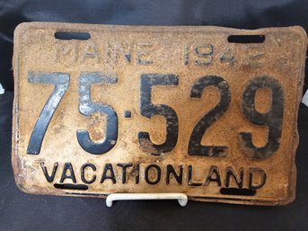 1942 Maine License Plate Set 75-529