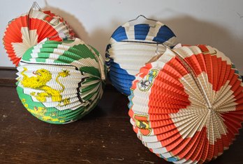 Vintage Chinese Hanging Paper Lantern Candle Holder Paper Balls