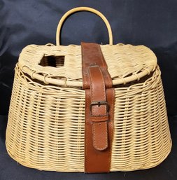 Vintage Wicker Fishing Creel