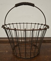 Vintage Farmhouse Rustic Wire Produce Basket