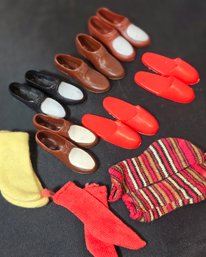 Lot Of Vintage Ken Doll Shoes & Socks 1960's