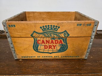 Vintage Canada Dry Wooden Soda Crate