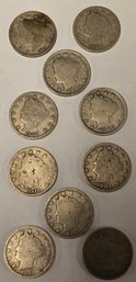 Coins Lot Of 10 V Nickles