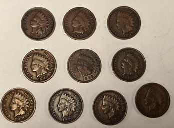 10 Different Indian Head Pennies