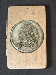 Vintage Tobacco Cigarette Case Eagle Motocycle