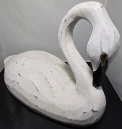 Vintage Decorative Wood Swan Decoy