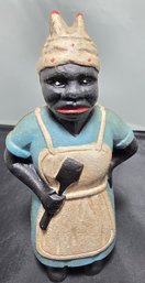 Black Americana Small Cast Iron Penny Bank Aunt Jamima