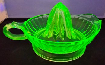 Vintage Uranium Glass Juicer