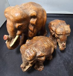 Wood Elephant Lot