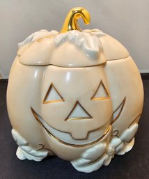 Lenox Pumpkin My Family Porcelain Pumpkin Trick Or Treat Jar