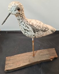 Wooden Greenshank Bird Figure