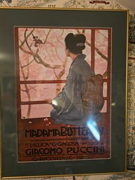 Framed Madama Butterfly Poster 31' X 24'