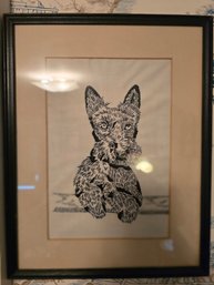 Framed 14' X 10.5' Print Of Scottie Dog