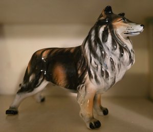 Porcelain Collie Dog Figurine