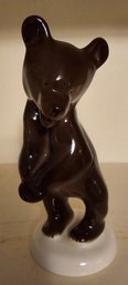 Vintage Bear Lomonosov USSR Russian Porcelain Bear Figurine 5.5'