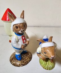 Royal Doulton Rabbit Figurines Astro & Happy Jogging Bunnykins