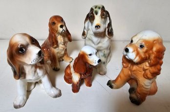 Lot Of Vintage Porcelain Dog Figurines