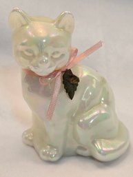 Vintage Fenton Opalescent Cat Figurine