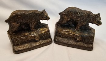 Vintage Brass Bear Bookends