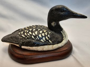 Common Loon Figure By Chesapeake Bay Reproductions Bird On Wood Plaque